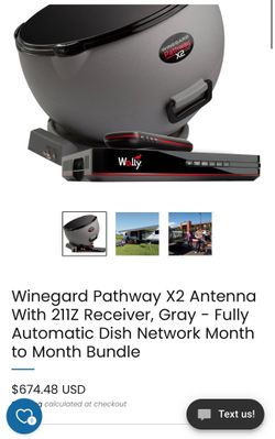 Winegard Pathway X2 antenna W/ 211z Receiver