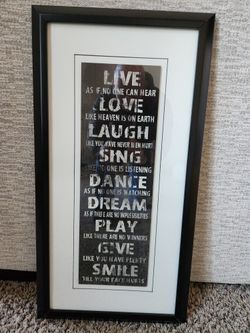 Glass Framed Wall Decor