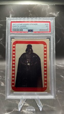 1977 Star Wars Darth Vader Sticker #40 PSA 5