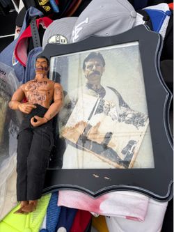 Prison Jail Custom Doll of Inmate with framed Pictures
