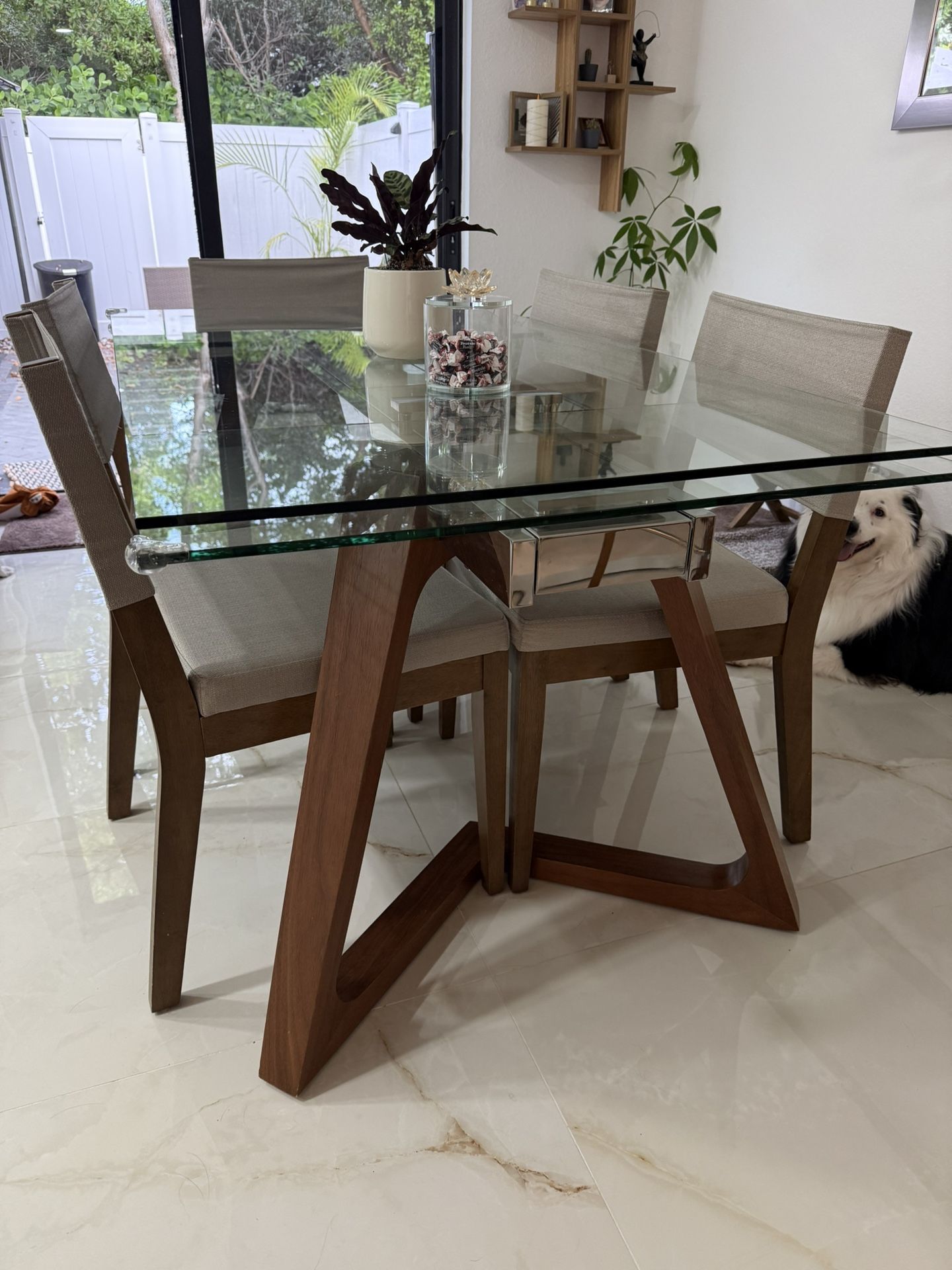 Glass Dining Table & Chairs
