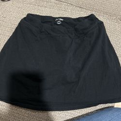 Black Cotton Skort
