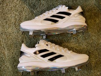 Adidas Baseball Metal Cleats White Black