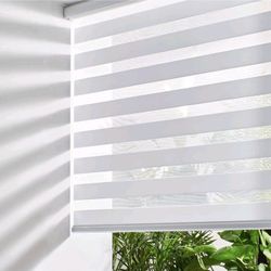 Persilux Cordless Zebra Blinds 34"×47" Cream