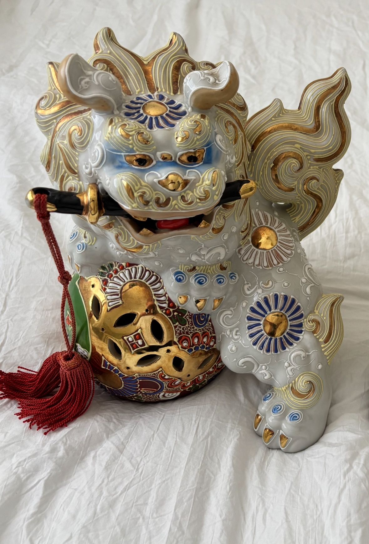 Original Kutani Foo Dogs. 