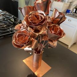 Hand-made Copper Blooms, Forever Flowers