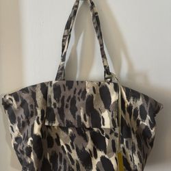 Vince Camuto Leopard Print Tote Bag