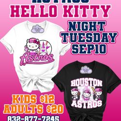Astros Hello Kitty Tshirts 