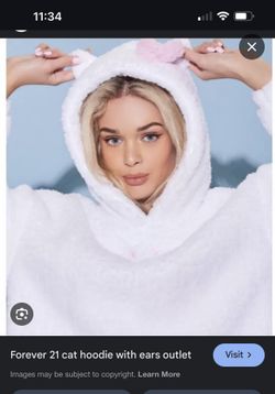 Forever 21 Hello Kitty Fluffy Hoodie