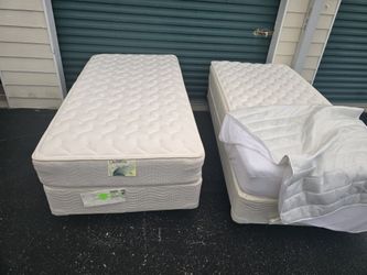 2 Twin Mattress And Boxspring Frame $400 Cash