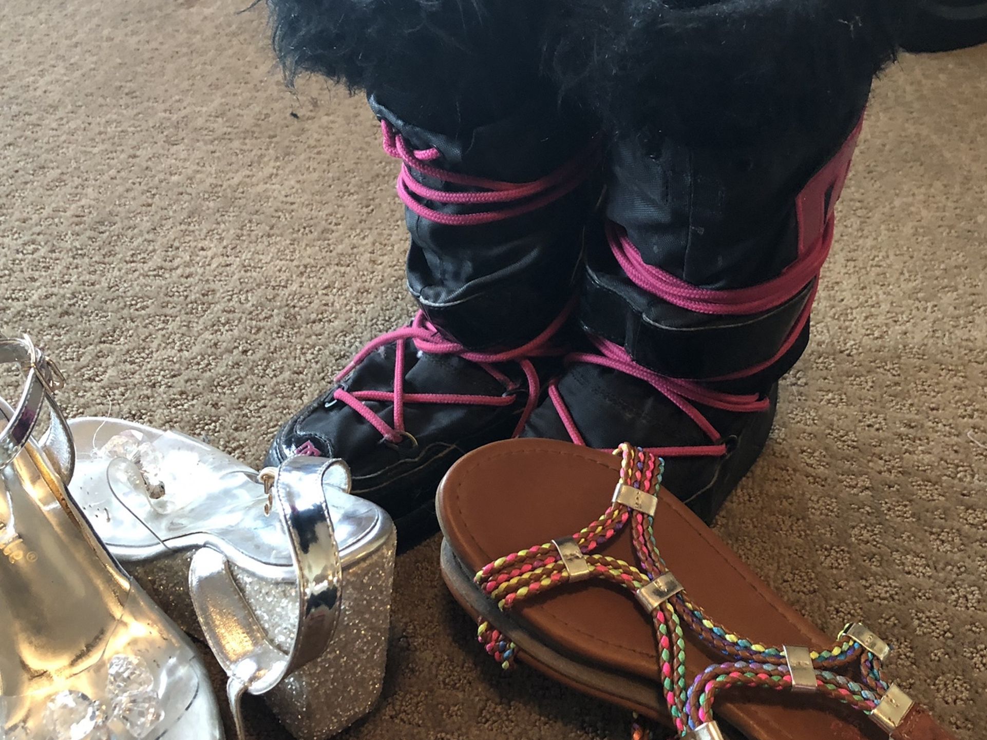 Girls Size 3 Boots Ans Sandals
