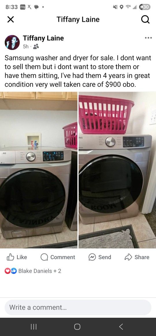 Samsung Washer And Dryer Set 900