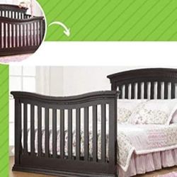 Full Size Conversion Kit Bed Rails for Sorelle Verona 4-in-1 Cribs | Does NOT fit Crib and Changer Combos (Espresso) 215-e