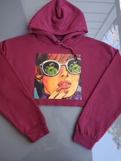 Spilled Milk Cropped Women's Sweatshirt