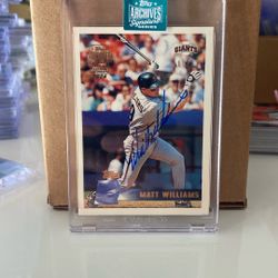 2024 Topps Archives Signature Retired Giants Matt Williams 1996 Auto /71