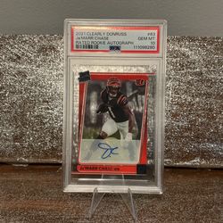 2021. Donruss rated rookie Ja’Marr Chase. Auto PSA10 my gem