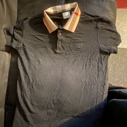 Black Burberry Polo 