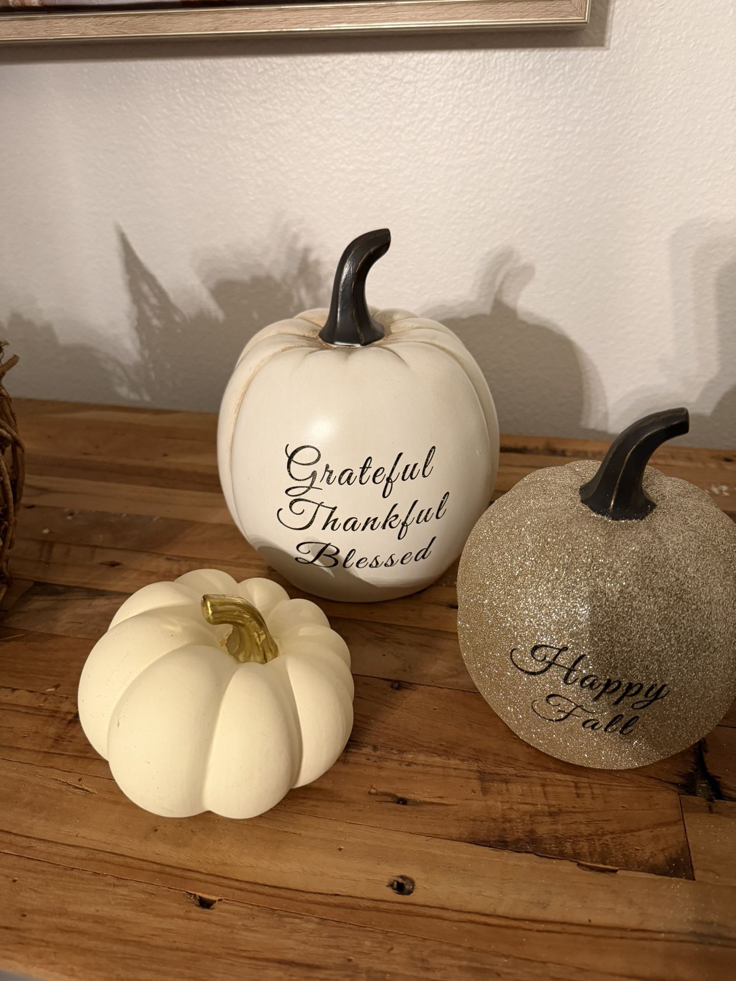 Brand New Fall Pumpkin Décor Set – 3 Pieces