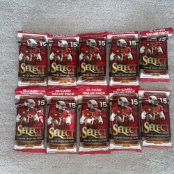 2021 Panini Select Football Cello 15 Card Value Fat Pack - Lot of 10 New Sealed