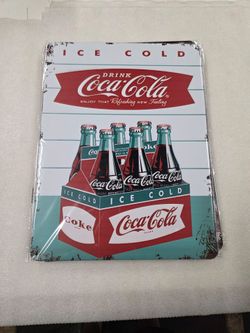 Coke Coca Cola Soda Faux vintage ad metal sign