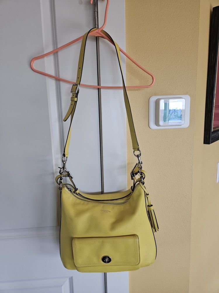 Yellow Coach Handbag.