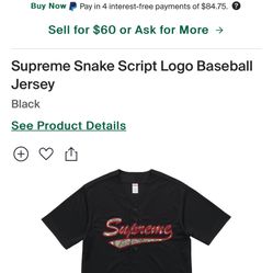 supreme baseball jersey 