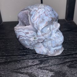 Druzy Agate Skull