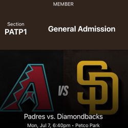 Padres vs Arizona Diamondbacks 7/7