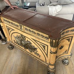 Antique Brass Marble Too Cabinet
