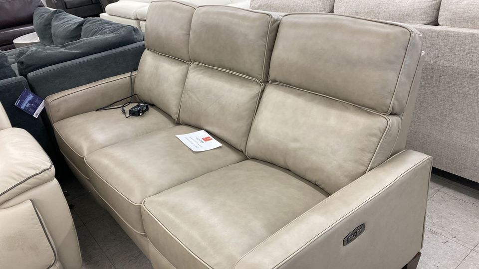 Jackson Leather Power Reclining Sofa, Muebles de costco