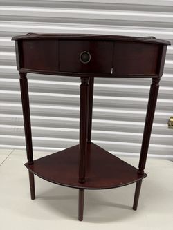 Cherry Corner Table w/small drawer