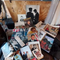 JFK memorabilia,books, pictures