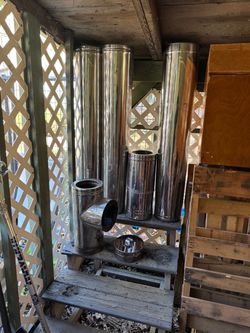 Chimney/wood stove/Stainless insulated/double wall/through wall chimney system