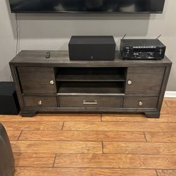 Dark Wood TV Stand / Entertainment Console – Great Condition