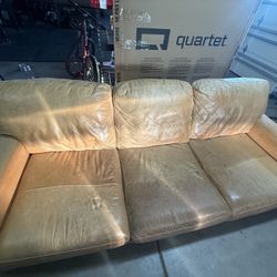 Genuine Leather Couch 