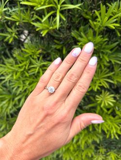 14K White Gold Diamond Ring
