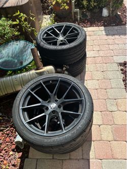 BMW 5 series aftermarket rims with Firehawk tires