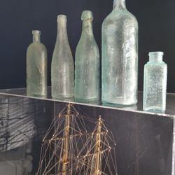 Antique Glass Bottle Collection 