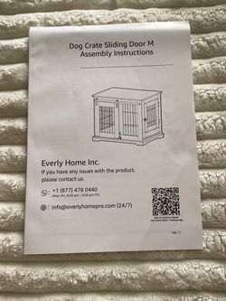 Everly Home Dog Crate Sliding Door M Assembly Instructions
