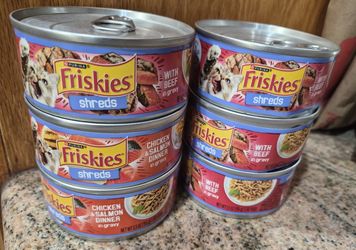 Friskies Canned Cat Food Shreds 6 Cans