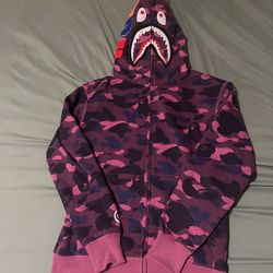 Bape Purple Camo Shark Full Zip 