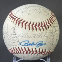 JSA COA LOA 30x SIGNED 1975 N.L. ALL STAR TEAM ROSE SEAVER BROCK BENCH CARTER ETC BASEBALL