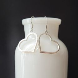 Silver Heart Earrings 