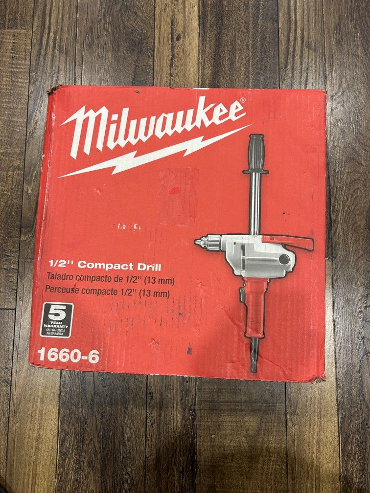 MILWAUKEE'S Electric Drill, 1/2 In, 450 rpm, 7.0A, Red (1660-6)
