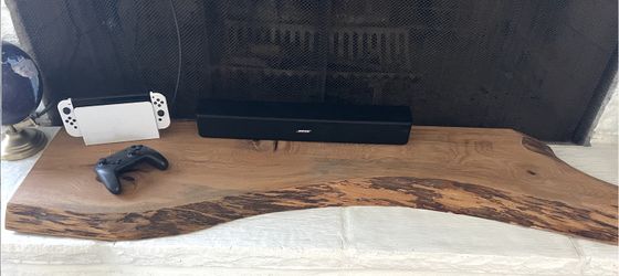 Live Edge Walnut Wood Slab + Set of 4 Chrome Hairpin Legs – DIY Table