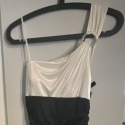 NWOT Elegant Black And White Dress