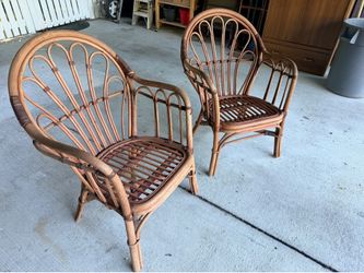 Two Rattan chairs