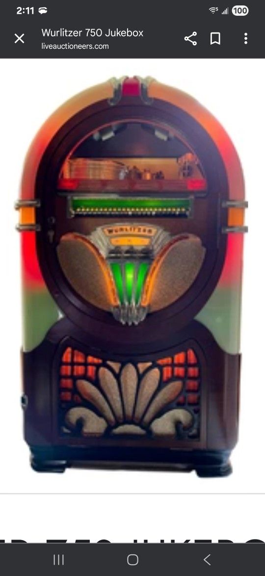 1941 Wurlitzer Multiselctor Phonograph 750 Jukebox