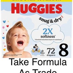 Huggies Size 8 Snug Dry Diapers Pañales 