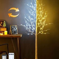 LED Lighted Artificial Birch Tree 6 Feet Tall